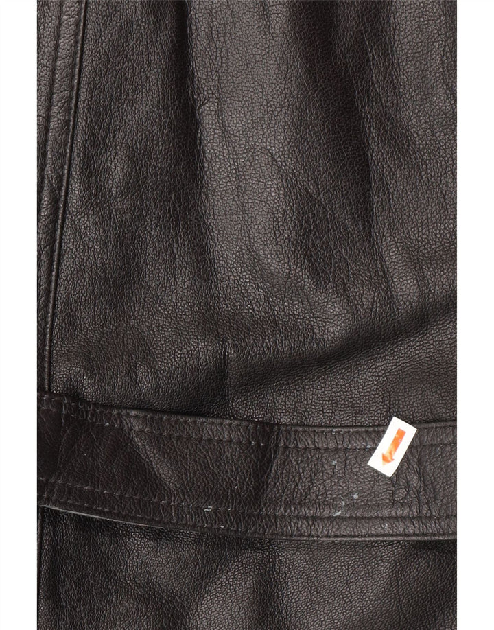 VINTAGE muški kožni kaput IT 52 XL crna koža