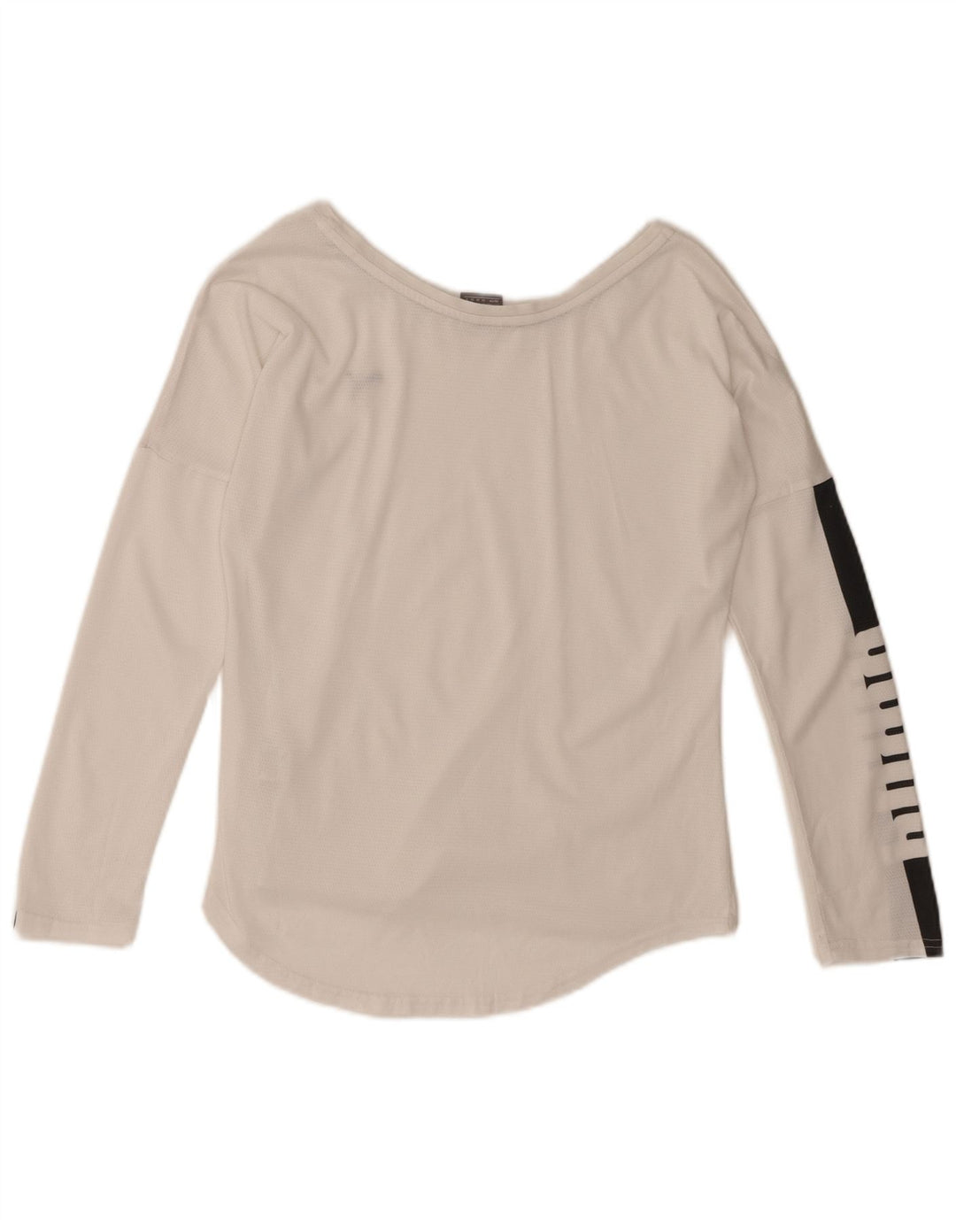 PUMA Womens Graphic Top Long Sleeve UK 8 Small  White