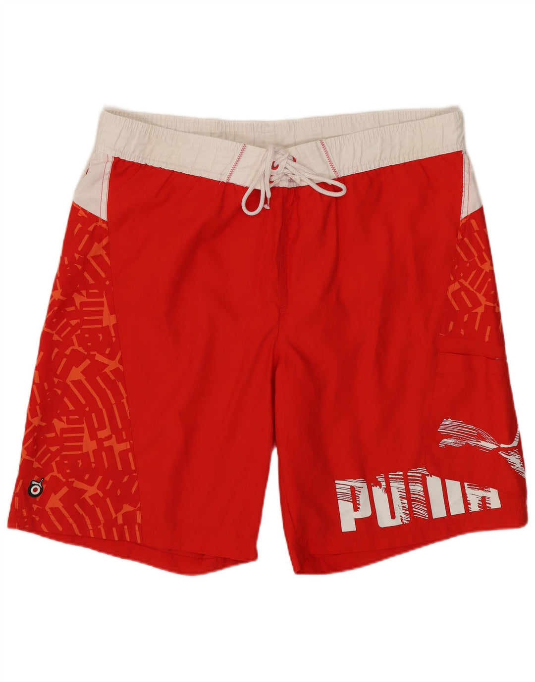 Puma muške kratke hlače za kupanje s grafičkim motivima, poliester srednje crvene boje