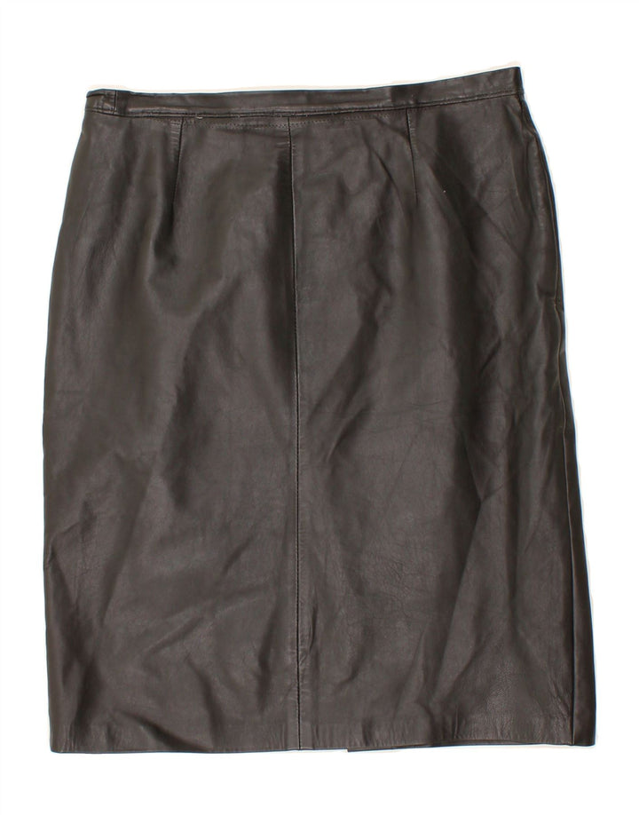 VINTAGE Womens Leather Skirt W32 Large Black Vintage Vintage and Second-Hand Vintage from Messina Hembry 