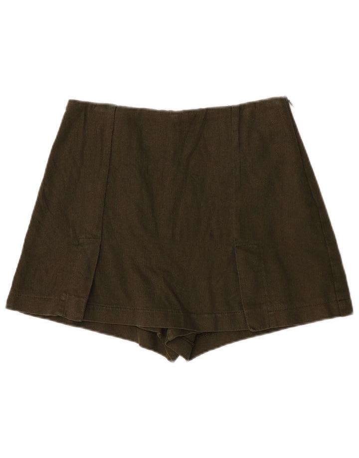 Zara ženske vruće hlačice XS W24 kaki pamuk