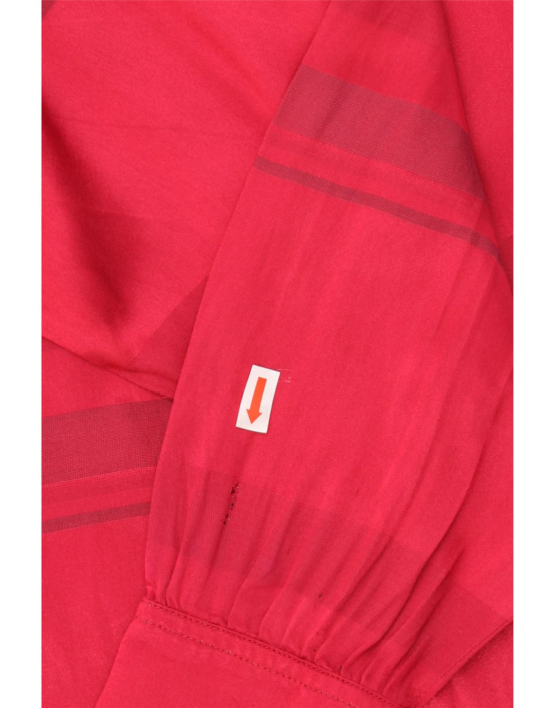 VINTAGE Womens Shirt Blouse IT 44 Medium Red Striped Acetate Vintage Vintage and Second-Hand Vintage from Messina Hembry 
