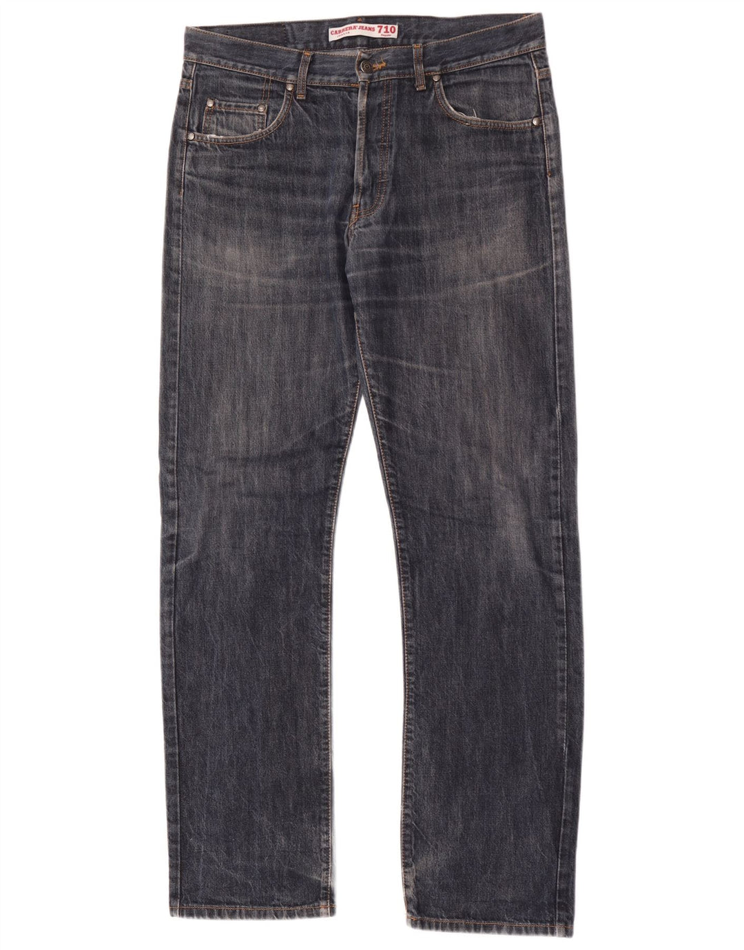 Carrera Mens 710 Straight Jeans W34 L34 Plavi pamuk