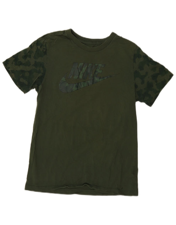 Nike Mens Graphic T-Shirt Top Small Green Camouflage