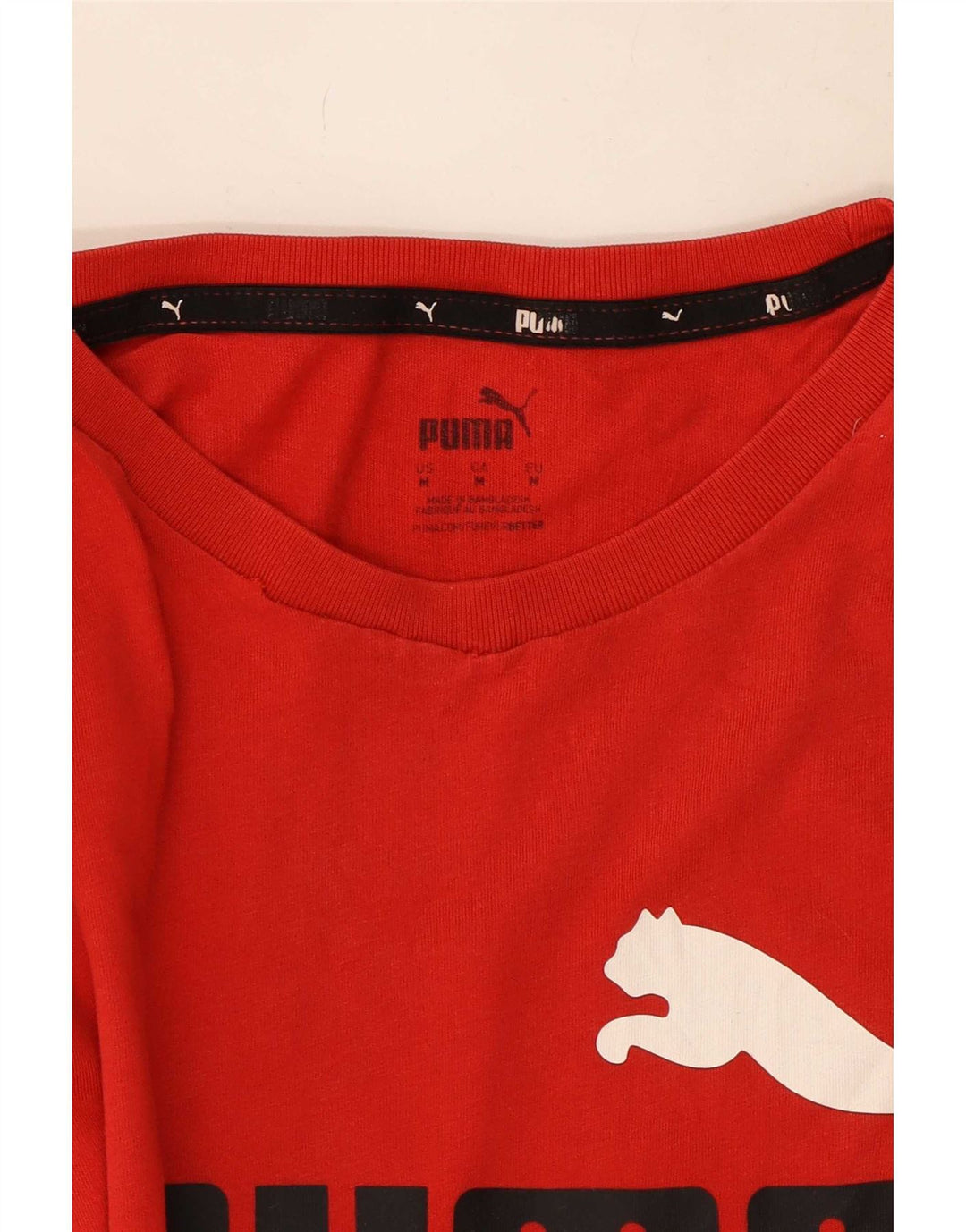 Puma muška majica s grafičkim motivima srednje crvene pamučne boje