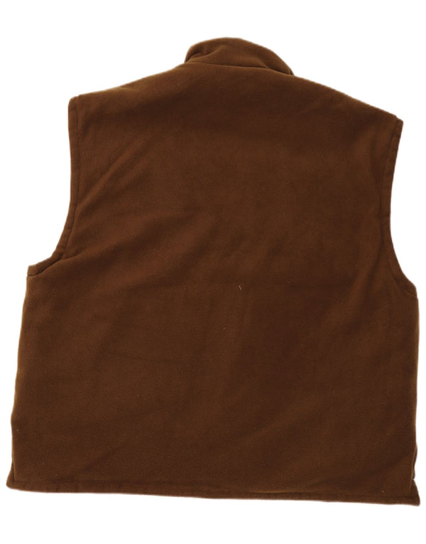 Vintage muška reverzibilna jakna od flisa UK 46 3XL smeđa kamuflažna poliester