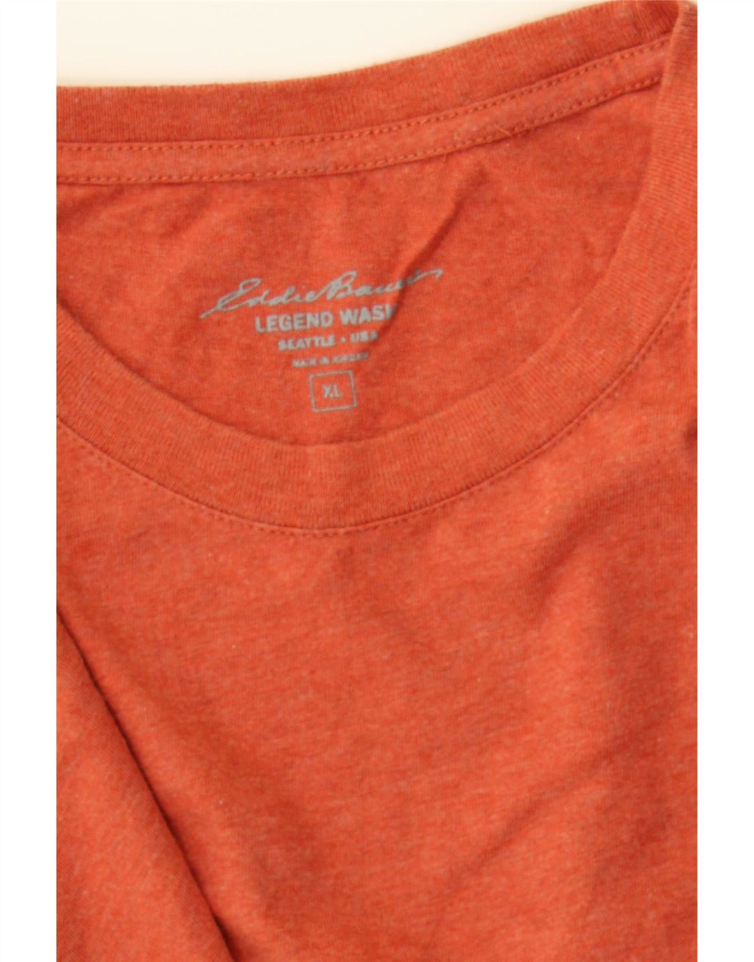 EDDIE BAUER Mens T-Shirt Top XL Orange Vintage Eddie Bauer and Second-Hand Eddie Bauer from Messina Hembry 