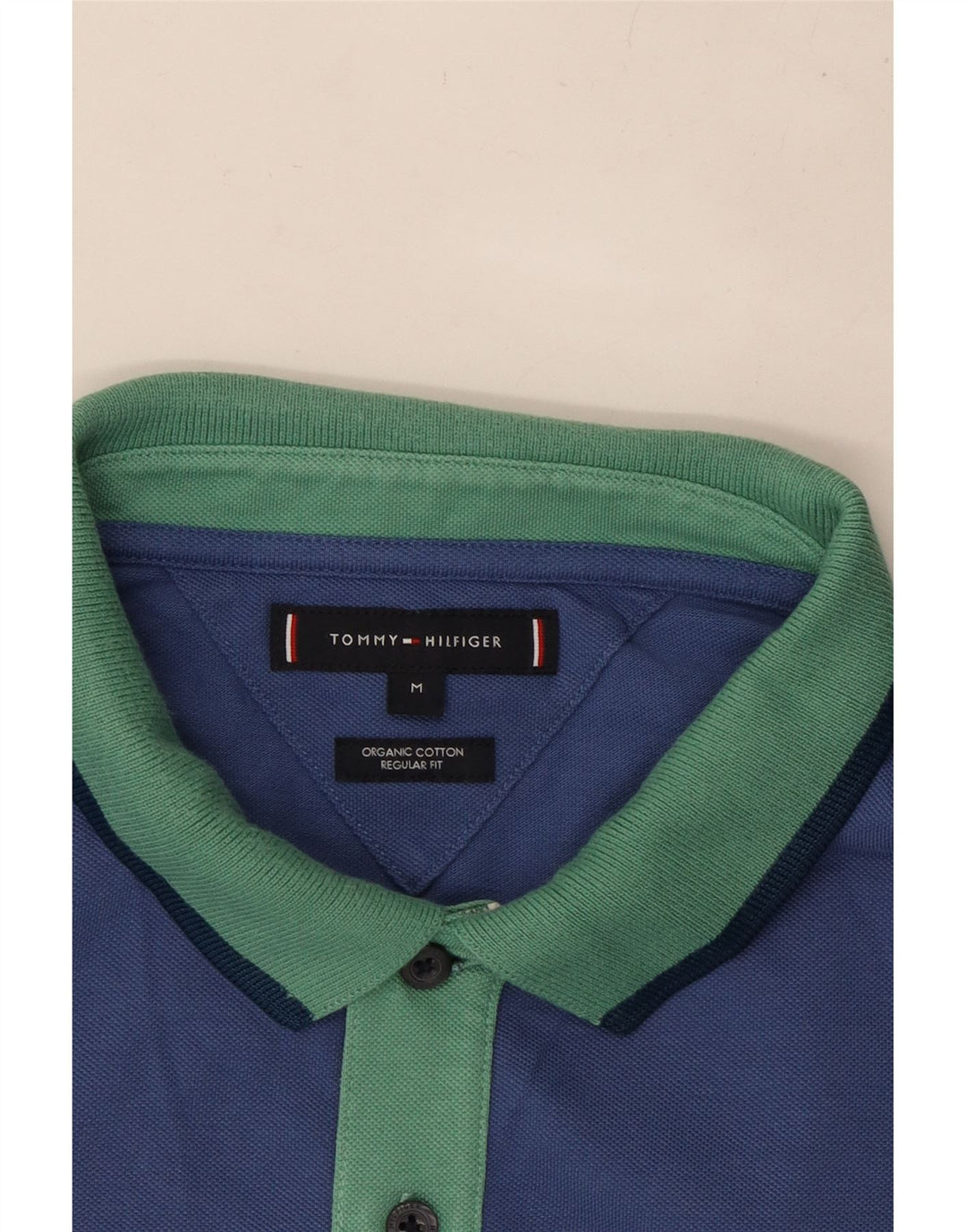 TOMMY HILFIGER Muška polo majica standardnog kroja Srednje plavi pamuk