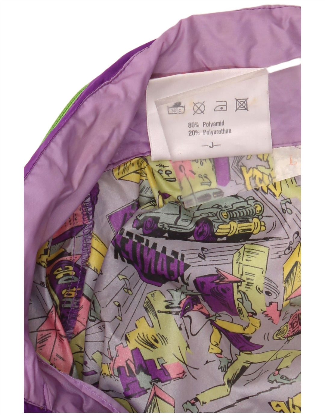 J JEANTEX muška kišna jakna širokog kroja UK 40 veliki ljubičasti blok