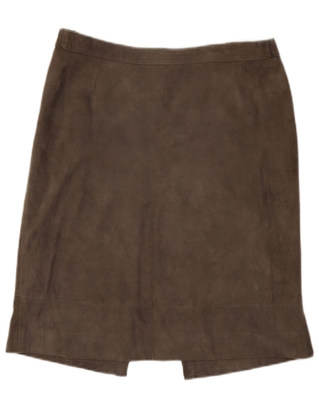 Vintage ženska suknja od brušene kože W30 srednje siva