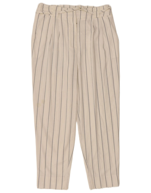 MINT VELVET Ženske skraćene hlače UK 10 Small W32 L25 Bijele pruge