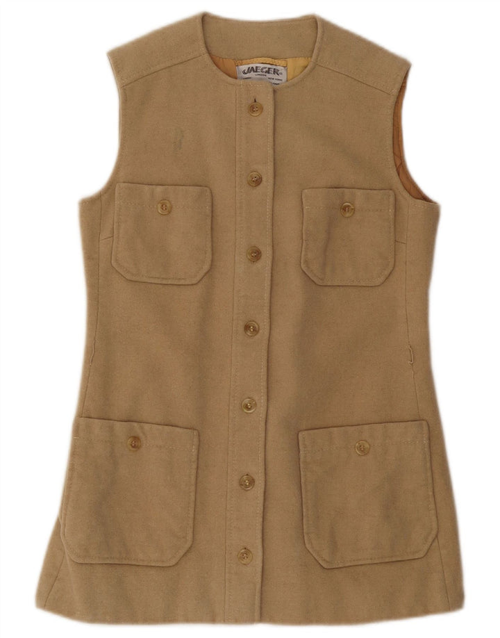 JAEGER Ženska pomoćna majica UK 10 Small Beige Wool