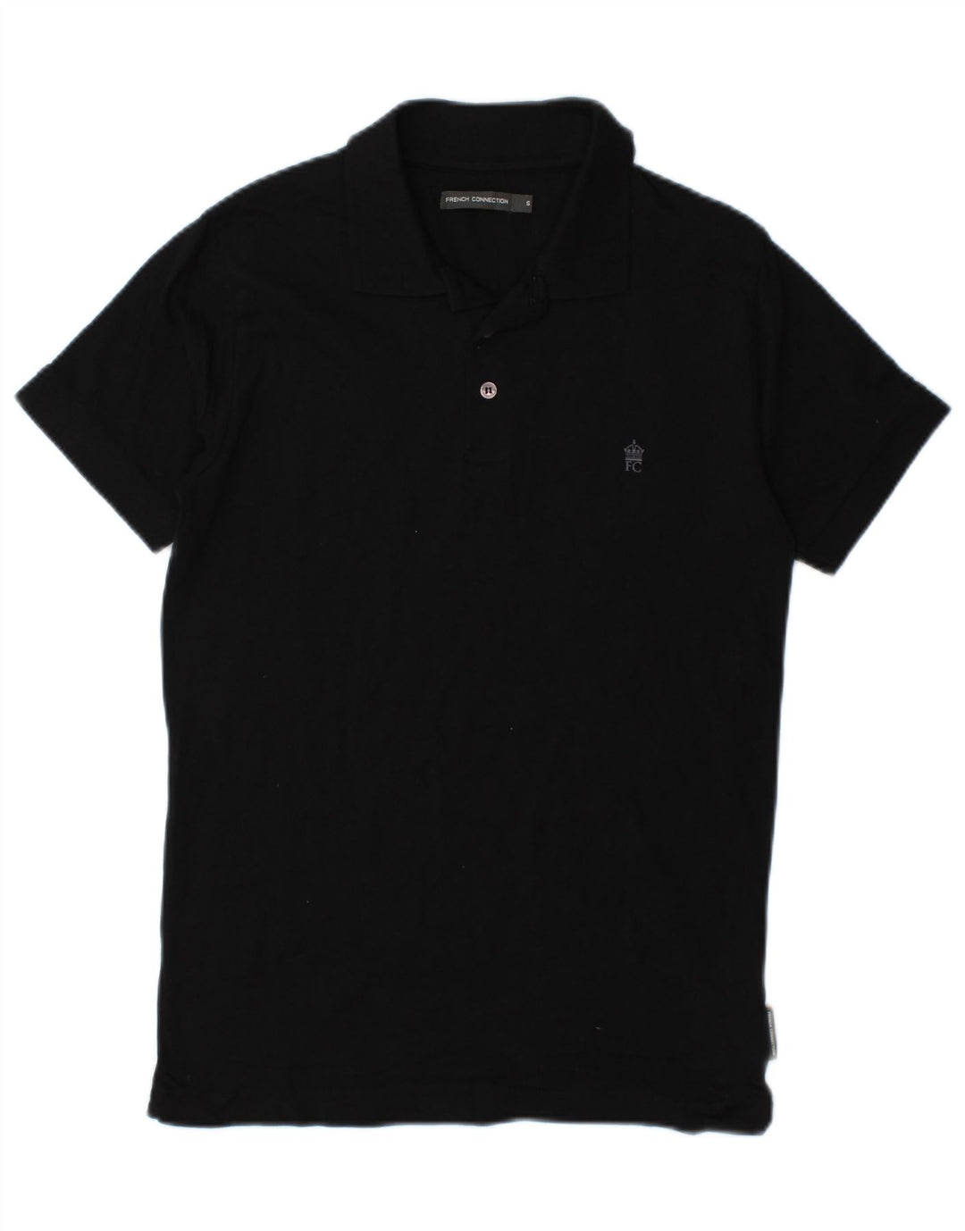 FRENCH CONNECTION Mens Polo Shirt Small Black Cotton Vintage French Connection and Second-Hand French Connection from Messina Hembry 