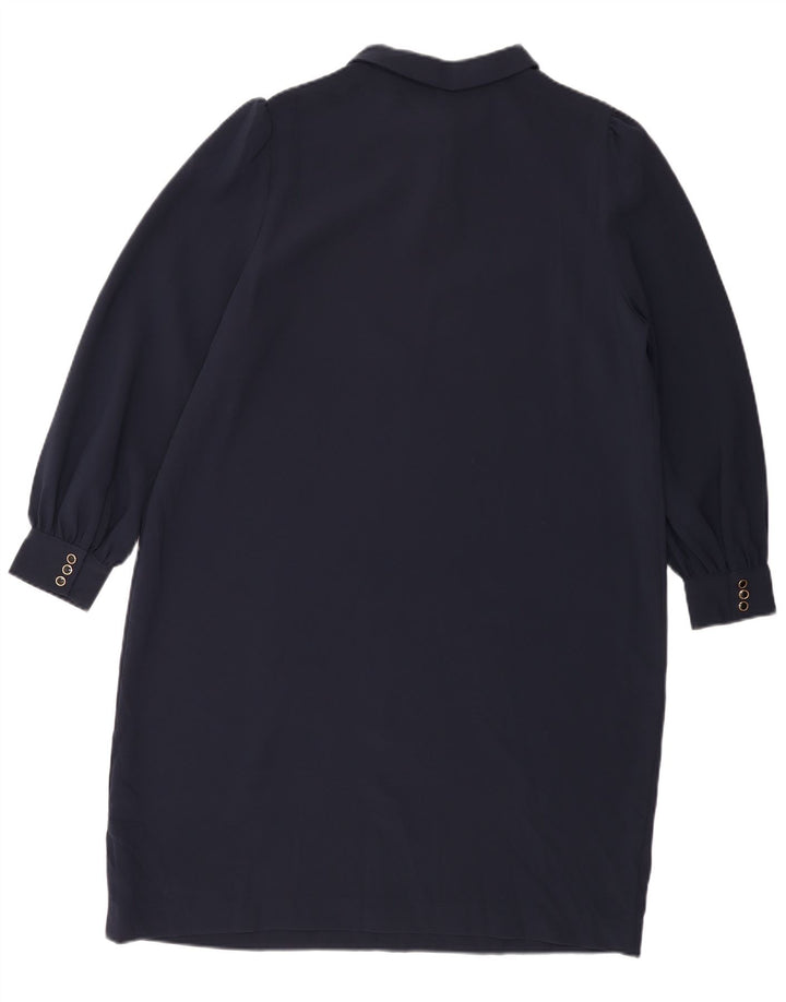 Marks & Spencer ženska haljina dugih rukava na pomak UK 18 XL tamnoplava poliester