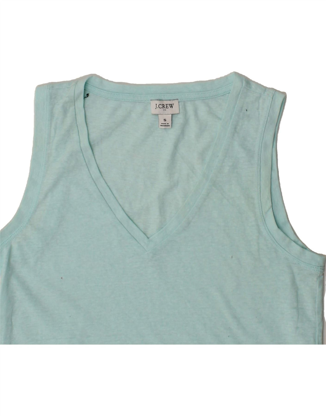 J. CREW Womens Vest Top UK 10 Small Turquoise Cotton Vintage J. Crew and Second-Hand J. Crew from Messina Hembry 