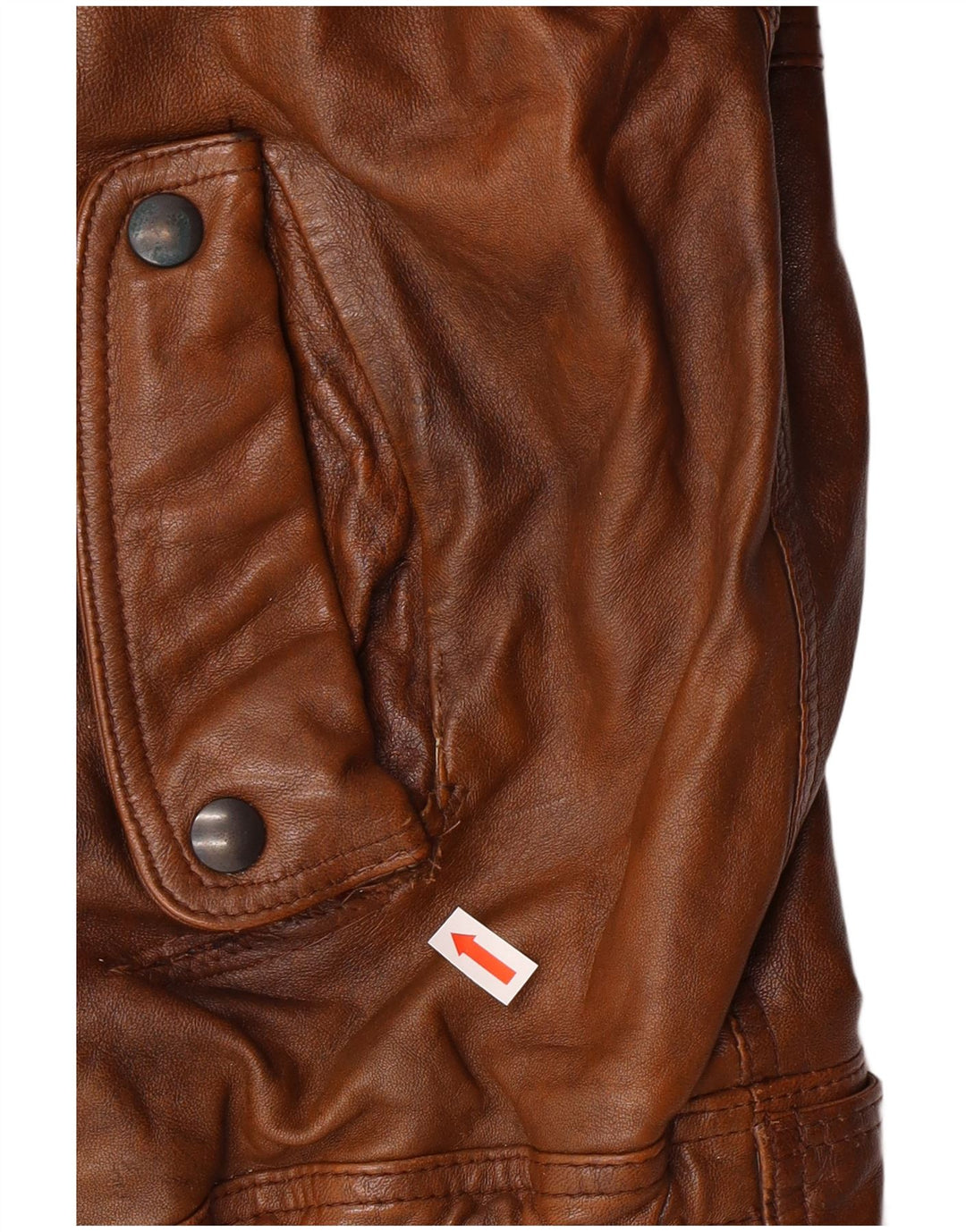 Vintage muška kožna jakna UK 40 velika smeđa koža