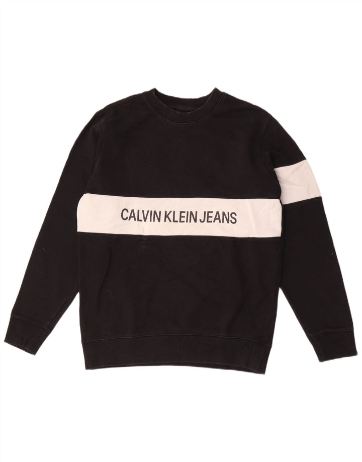 Calvin Klein Jeans muška trenirka s grafičkim motivima srednje crne boje
