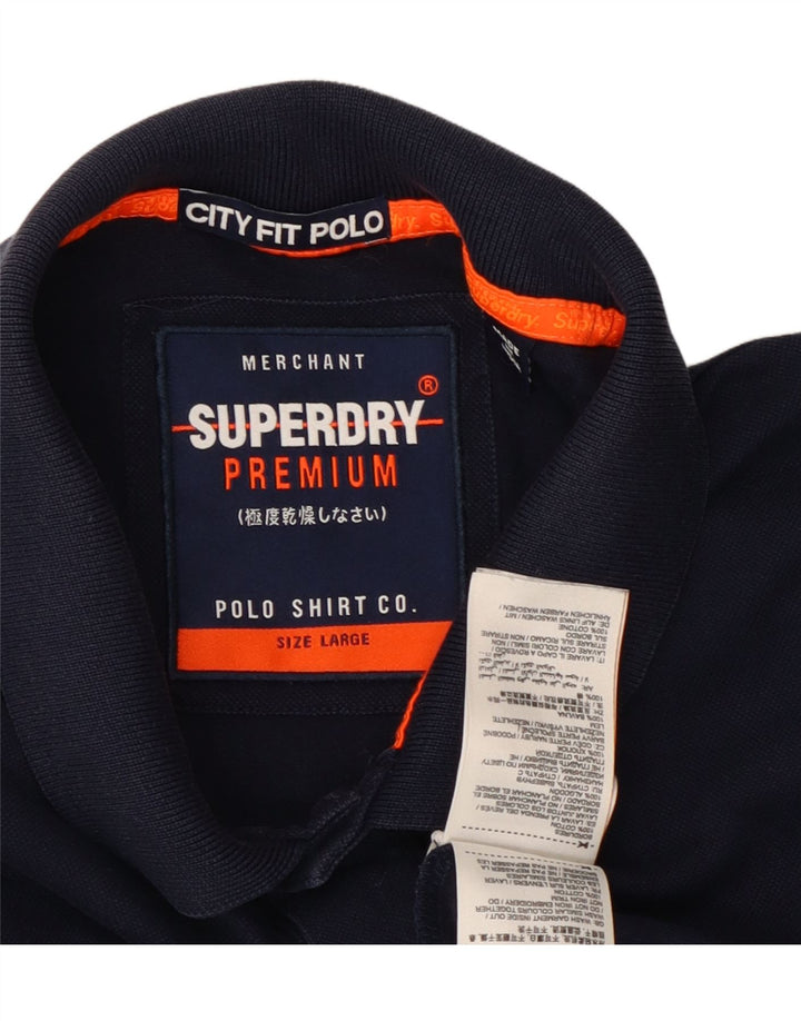 SUPERDRY muška polo majica velika tamnoplava pamuk