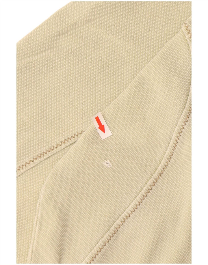 Fat Face muška majica s izrezom s patentnim zatvaračem XL, bež pamuk