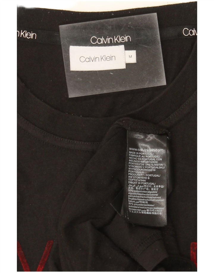 CALVIN KLEIN Muška majica kratkih rukava srednje veličine, crni pamuk