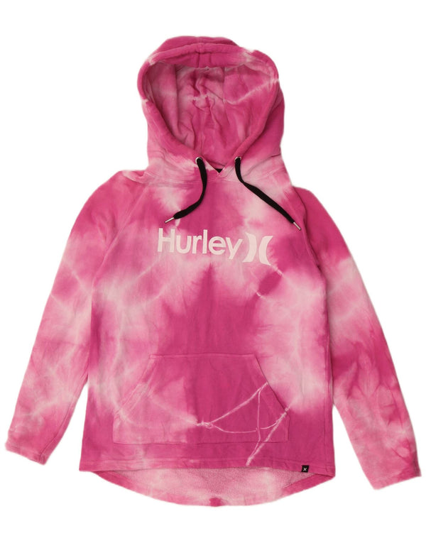 Harley Ženska majica s kapuljačom s kapuljačom UK 10 Small Pink Tie Dye Pamuk