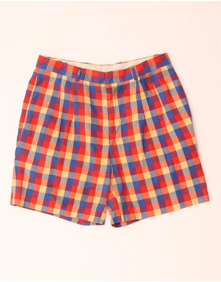 PENINSULA Muške Chino kratke hlače srednje veličine W30 Raznobojni Gingham pamuk