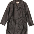 VINTAGE Womens Leather Coat IT 46 Large Black Leather Vintage Vintage and Second-Hand Vintage from Messina Hembry 