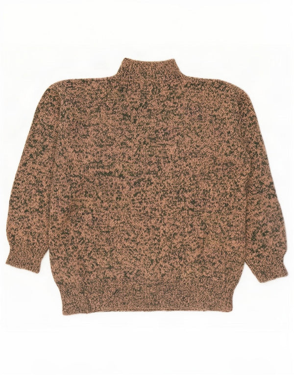 Vintage ženski džemper s kornjačastim ovratnikom UK 14 Large Beige Flecked