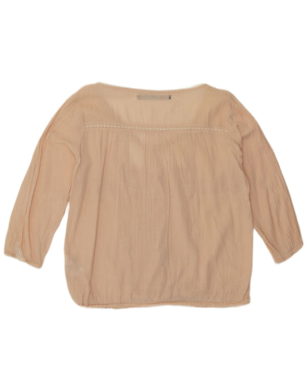 Zara ženska košulja bluza UK 16 Veliki ružičasti pamuk