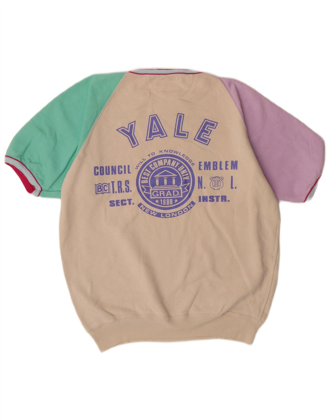 Veliki pamučni bež muški džemper kratkih rukava s grafičkim motivima Best Company