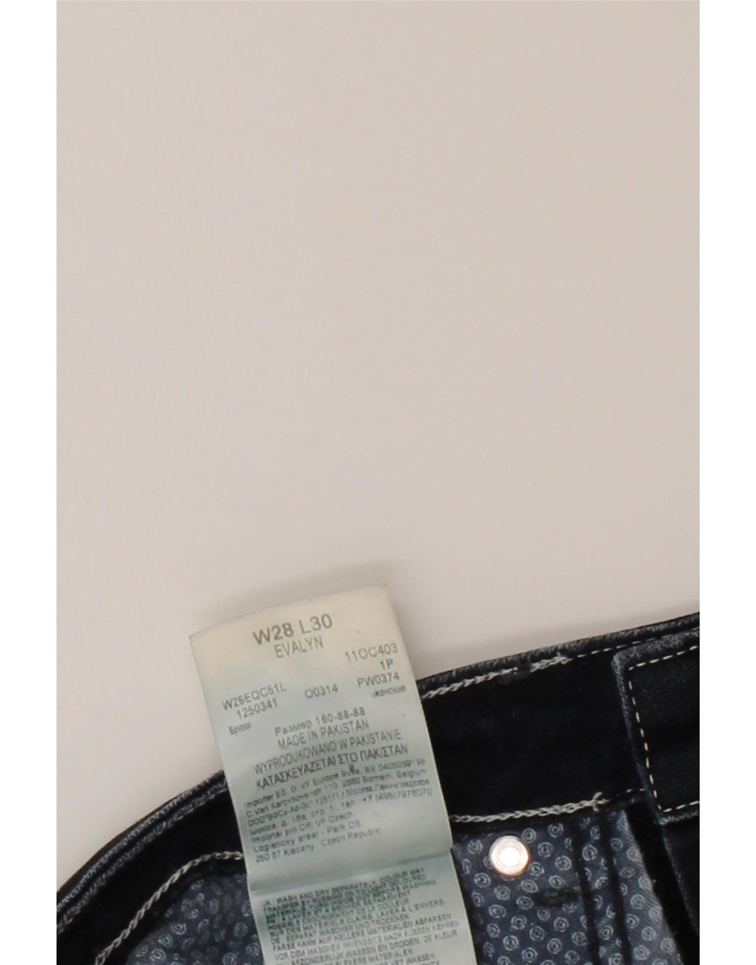 WRANGLER Womens Slim Jeans W28 L30 Navy Blue Cotton Vintage Wrangler and Second-Hand Wrangler from Messina Hembry 