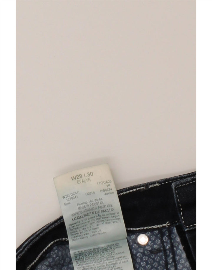 WRANGLER Womens Slim Jeans W28 L30 Navy Blue Cotton Vintage Wrangler and Second-Hand Wrangler from Messina Hembry 