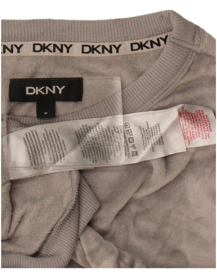 Dkny Ženski džemper od velura od velura UK 10 Mali sivi poliester