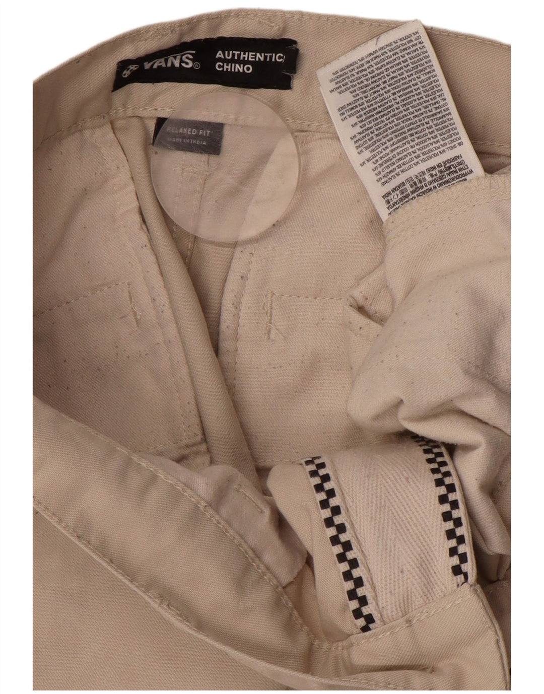 VANS muške chino hlače opuštenog kroja W28 L30 bež poliester