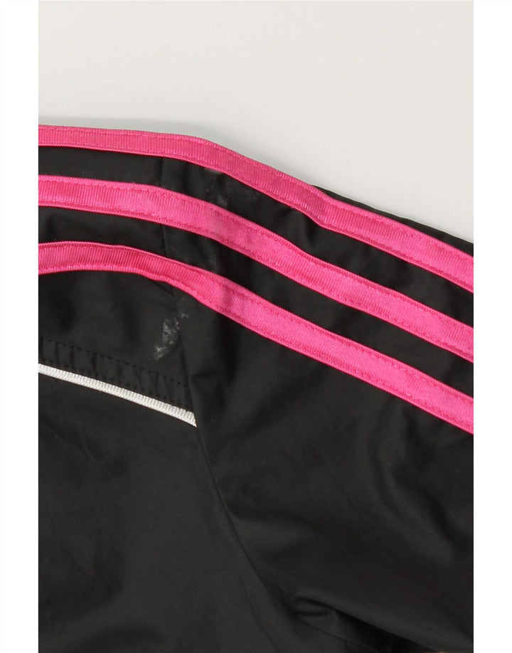 Gornja jakna od trenirke Adidas za djevojčice 9-10 godina, crni poliester