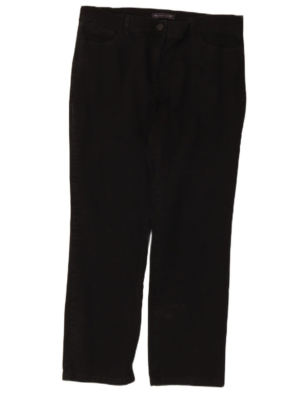 Marks & Spencer ženske ravne ležerne hlače UK 16 Large W34 L27 crne