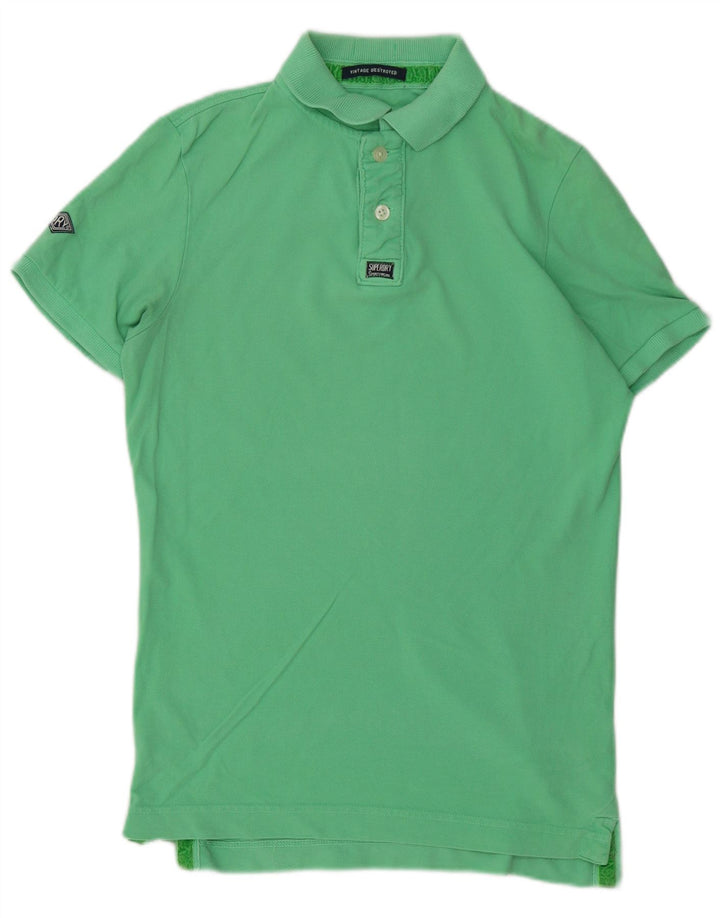 Superdry muška ragbi polo majica Srednje zeleni pamuk