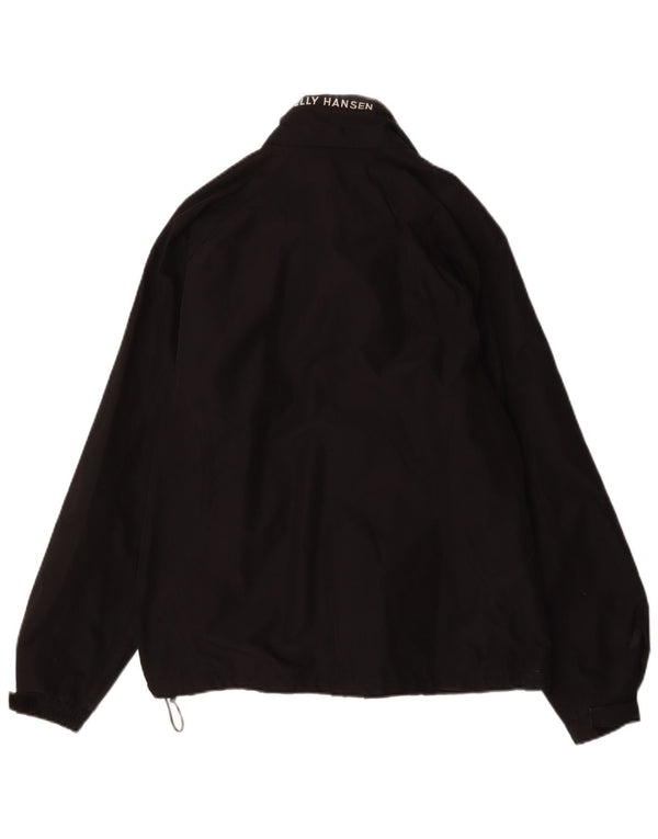 Helly Hansen Womens Graphic Rain Jacket UK 16 Large Black Polyester