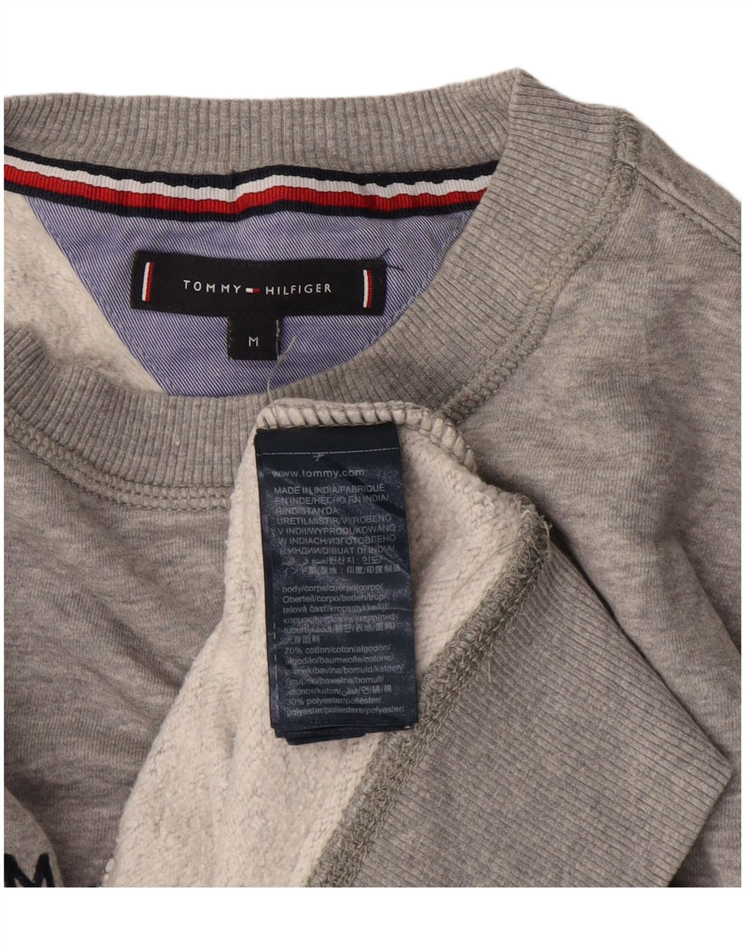 Tommy Hilfiger muška majica s trenirkom srednje sive boje s flekama