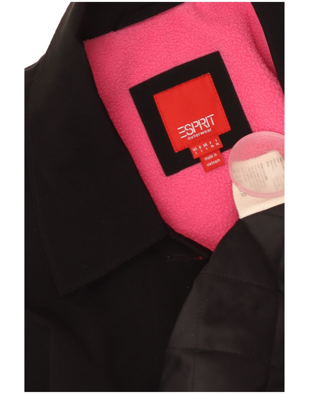 ESPRIT ženski preveliki kaput UK 16 veliki crni poliester