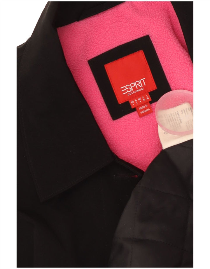 ESPRIT ženski preveliki kaput UK 16 veliki crni poliester