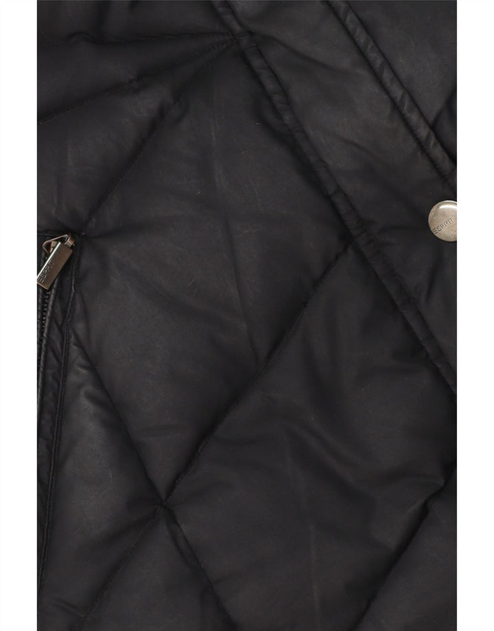 Esprit ženska podstavljena jakna UK 16 veliki crni poliester