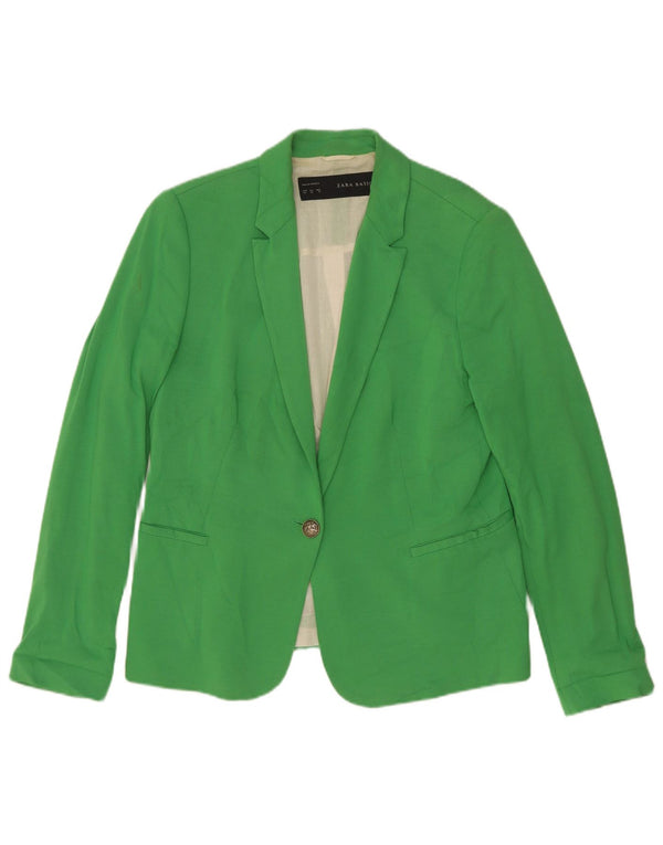 Zara ženski sako sa 1 gumbom, UK 18 XL, zeleni pamuk