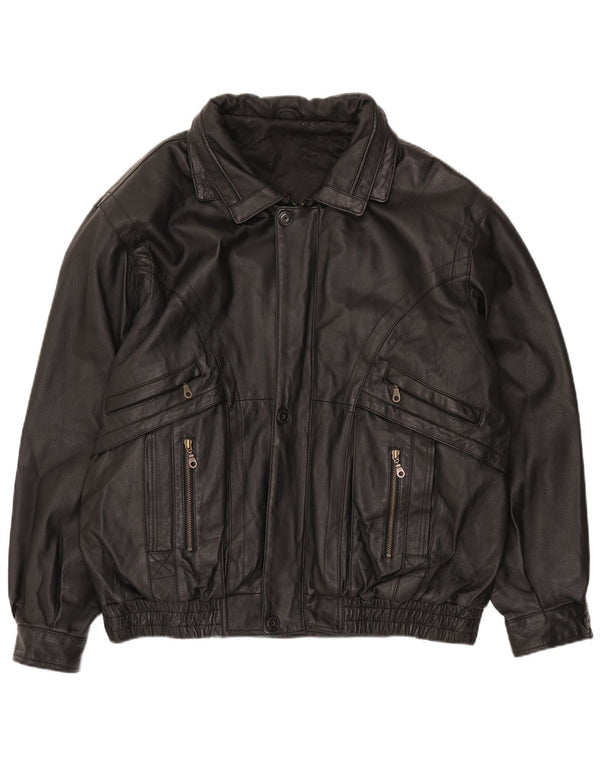 Canda muška kožna jakna UK 40 velika crna koža