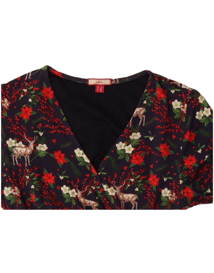 Joe Browns ženska plašt haljina UK 8 Mala tamnoplava cvjetna viskoza