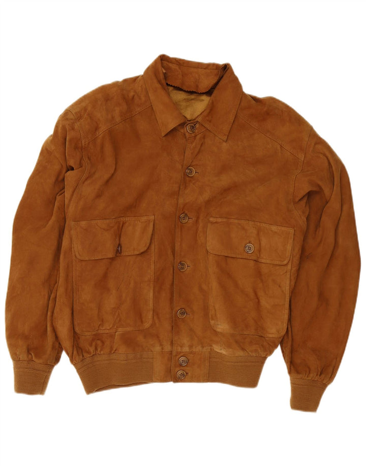 Vintage muška bomber jakna od brušene kože UK 38 srednje smeđe kože