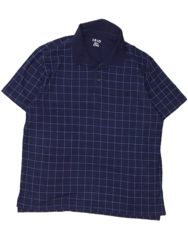 IZOD muška polo majica XL tamnoplavi karirani pamuk