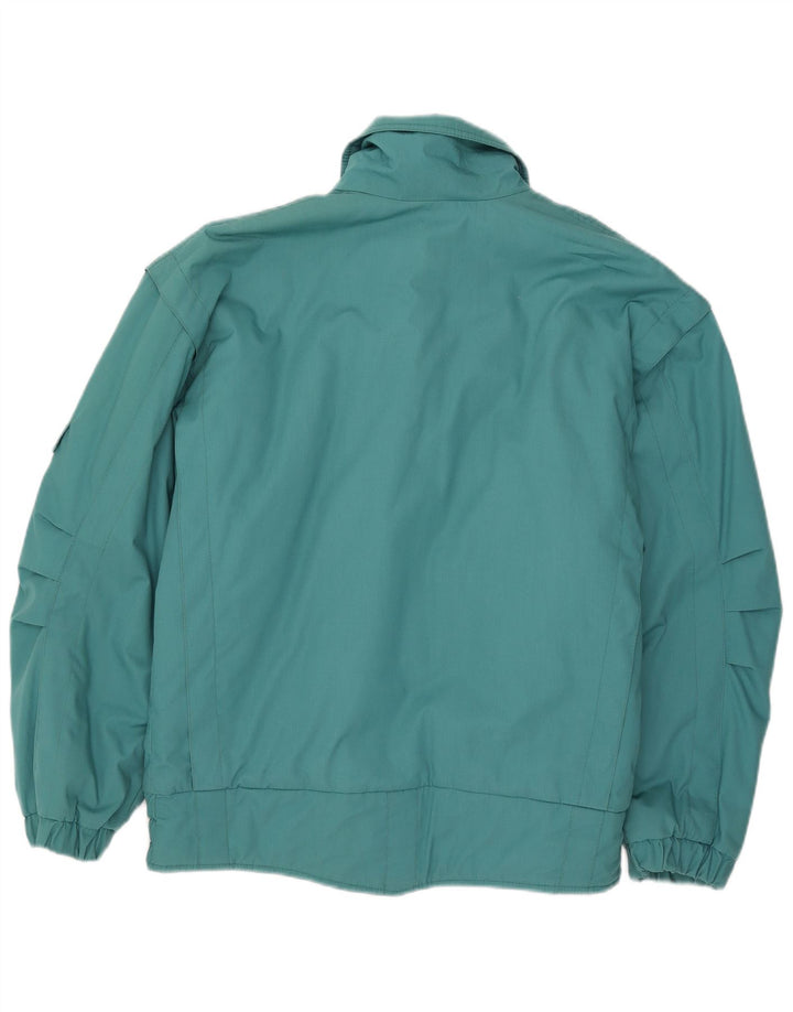 Vintage muška bomber jakna s dvostrukim kopčanjem UK 38 Srednje zelena