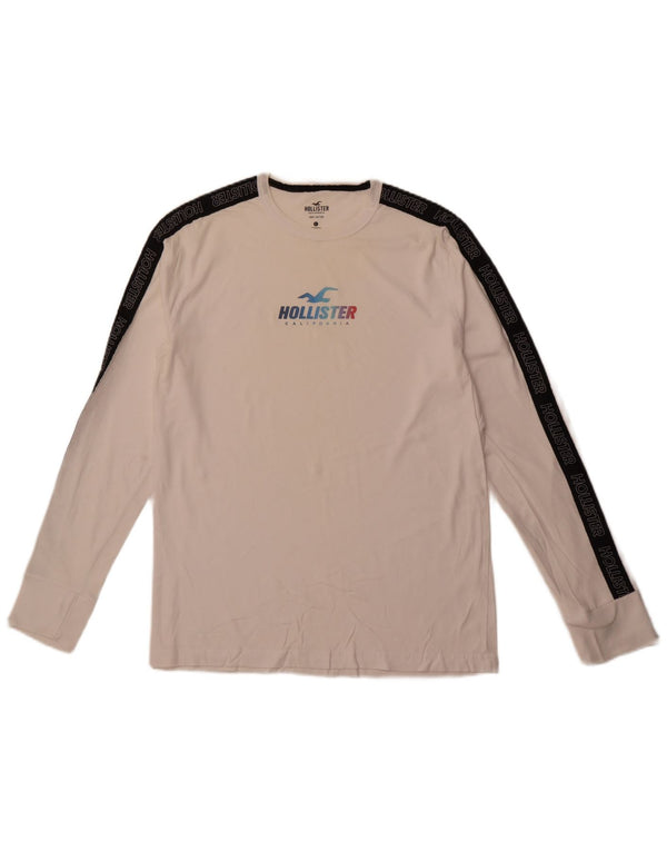 HOLLISTER Muška majica dugih rukava s grafikama, veliki bijeli pamuk u blokovima boja