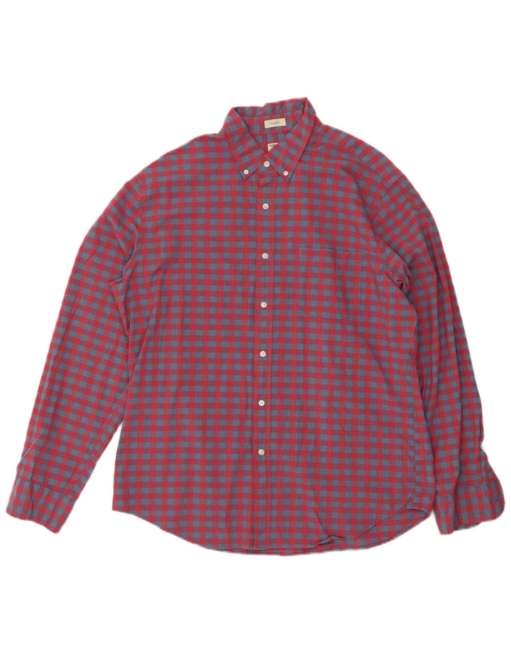 J. CREW Muška klasična majica velikog kroja, crveni pamuk
